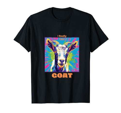 Ziege im Pop Art Stil Malerei für Ziegenliebhaber Männer Frauen T-Shirt von Cute Funny Novelty Gifts