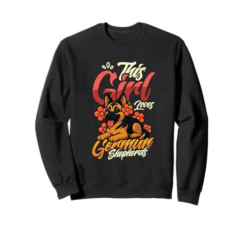 Dieses Mädchen liebt Schäferhunde Hundemädchen Schäferhund Sweatshirt Dieses Mädchen liebt Schäferhunde Hundemädchen Schäferhund Sweatshirt von Cute German Shepherd Designs for Girls & Women
