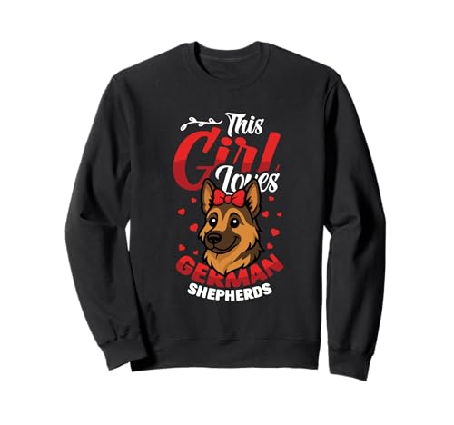 Dieses Mädchen liebt Schäferhunde Hundemädchen Schäferhund Sweatshirt Dieses Mädchen liebt Schäferhunde Hundemädchen Schäferhund Sweatshirt von Cute German Shepherd Designs for Girls & Women