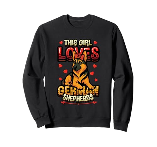 Dieses Mädchen liebt Schäferhunde Hundemädchen Schäferhund Sweatshirt Dieses Mädchen liebt Schäferhunde Hundemädchen Schäferhund Sweatshirt von Cute German Shepherd Designs for Girls & Women