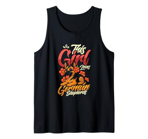 Dieses Mädchen liebt Schäferhunde Hundemädchen Schäferhund Tank Top Dieses Mädchen liebt Schäferhunde Hundemädchen Schäferhund Tank Top von Cute German Shepherd Designs for Girls & Women