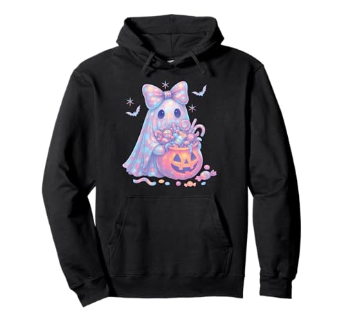 Geist Kokett Rosa Schleife Kawaii Pastell Mädchen Süßigkeite Pullover Hoodie von Cute Ghost Coquette Bow Pastel Sweet Spooky Kawaii
