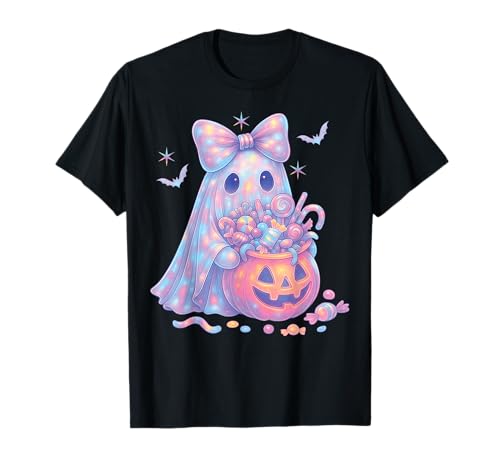 Geist Kokett Rosa Schleife Kawaii Pastell Mädchen Süßigkeite T-Shirt von Cute Ghost Coquette Bow Pastel Sweet Spooky Kawaii