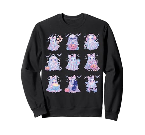 Süß Geist Kokett Rosa Schleife Kawaii Pastell Mädchen 90er Sweatshirt von Cute Ghost Coquette Bow Pastel Sweet Spooky Kawaii