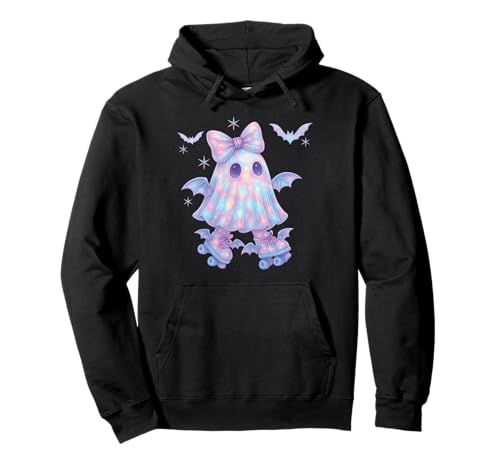 Süß Geist Kokette Schleife Rollschuhe Kawaii Pastell Mädchen Pullover Hoodie von Cute Ghost Coquette Bow Pastel Sweet Spooky Kawaii