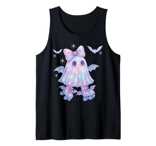 Süß Geist Kokette Schleife Rollschuhe Kawaii Pastell Mädchen Tank Top von Cute Ghost Coquette Bow Pastel Sweet Spooky Kawaii