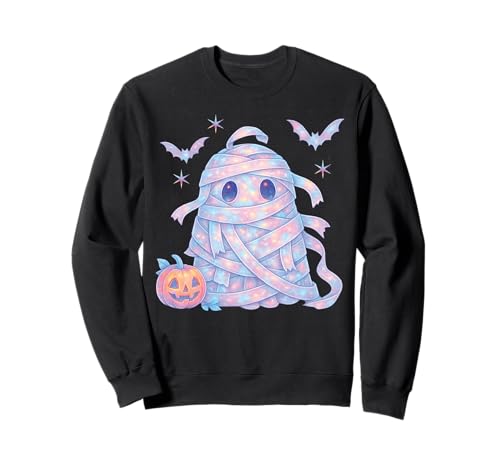Süßes Geister-Mumienkostüm Kawaii Pastell Mädchen 90er Sweatshirt von Cute Ghost Coquette Bow Pastel Sweet Spooky Kawaii