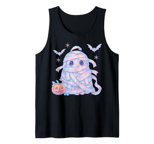 Süßes Geister-Mumienkostüm Kawaii Pastell Mädchen 90er Tank Top von Cute Ghost Coquette Bow Pastel Sweet Spooky Kawaii
