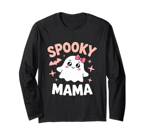 Gruseliges Mama-T-Shirt mit niedlichem Geist, Halloween-Kostüm, Mutter-T-Shirt Langarmshirt Gruseliges Mama-T-Shirt mit niedlichem Geist, Halloween-Kostüm, Mutter-T-Shirt Langarmshirt von Cute Ghost Halloween Vibes