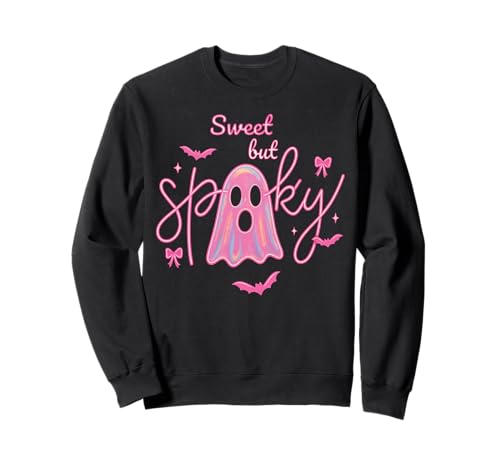 Süßer Geist Retro y2k Pink Lustig Süß Halloween Mädchen Sweatshirt von Cute Ghost Retro 90s Pastel Pink Girly Halloween