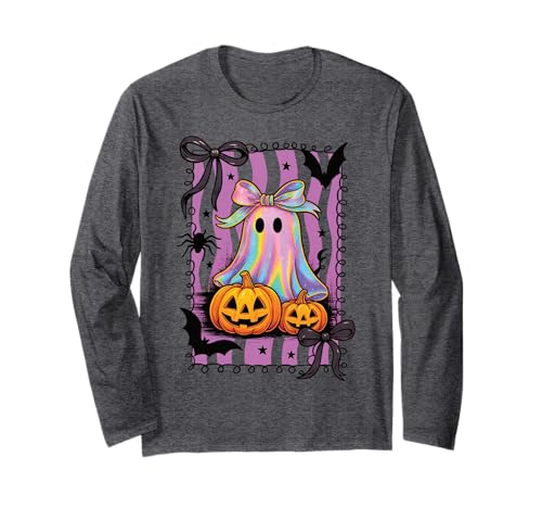 Süßer Geist koketter Schleife Halloween Retro 90 y2k Mädchen Langarmshirt Süßer Geist koketter Schleife Halloween Retro 90 y2k Mädchen Langarmshirt von Cute Ghost Retro 90s Rad Girl Purple Halloween
