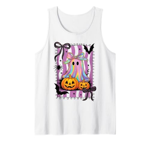 Süßer Geist koketter Schleife Halloween Retro 90 y2k Mädchen Tank Top von Cute Ghost Retro 90s Rad Girl Purple Halloween