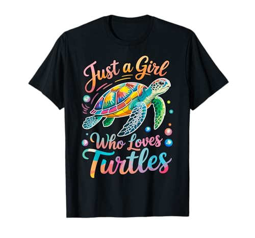 Turtle Cute Nur EIN Mädchen, das Schildkröten liebt T-Shirt von Cute Girl who Loves Turtle
