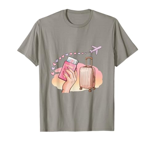 Urlaub gebundenes Gepäck bereit zum Wegfliegen Mädchen Reise T-Shirt Urlaub gebundenes Gepäck bereit zum Wegfliegen Mädchen Reise T-Shirt von Cute Girls Trip Group Vacation Outfit Tees