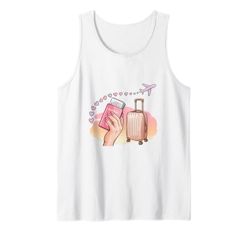 Urlaub gebundenes Gepäck bereit zum Wegfliegen Mädchen Reise Tank Top Urlaub gebundenes Gepäck bereit zum Wegfliegen Mädchen Reise Tank Top von Cute Girls Trip Group Vacation Outfit Tees