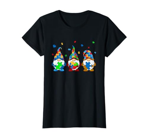 Zwerge Autismus Bewusstsein Monat autistische Unterstützung Männer Frauen T-Shirt von Cute Gnome Autism Awareness Month