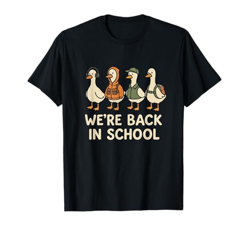 Lustige Gans, wir sind Wieder in der Schule, Schüler, Kinder, Jugendliche T-Shirt von Cute Goose Back to School Boys Girls Tees
