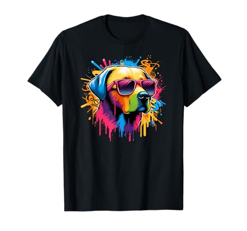 Cooler Labrador Retriever Hund im Graffiti-Kunst-Stil Hund Mama T-Shirt von Cute Graffiti Dogs Art Store