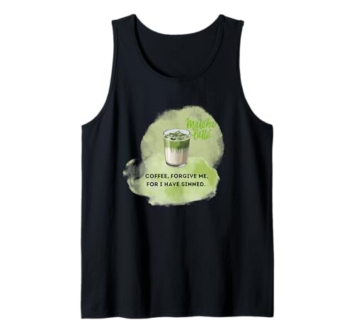 Lustiges Matcha Latte Coffee Herren Damen T-Shirt Tank Top von Cute Green Matcha Coffee Lovers Teen