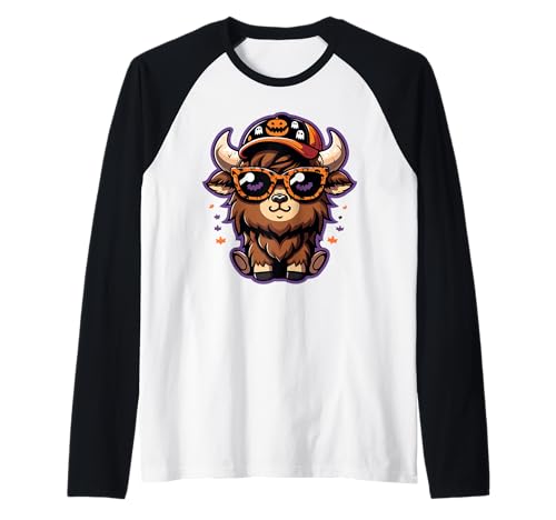 Süßes Halloween-Kostüm Baby Bison, lustiger Schnitt Halloween Bison Raglan von Cute Halloween Baby Bison,Kids Halloween Bison