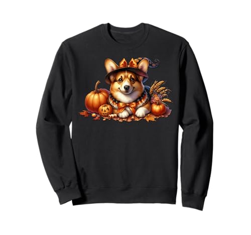 Corgi and Pumpkins for Women Men and Kids Cute Halloween Dog Sweatshirt von Cute Halloween Corgi Gifts For Corgi Lovers