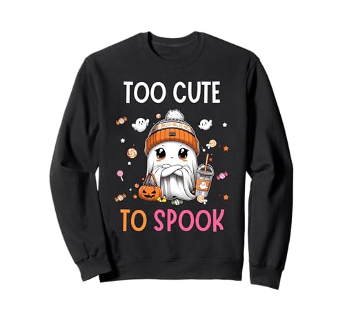 Cute Ghost Candy Halloween Too Cute to Spook Kids Toddler Sweatshirt Cute Ghost Candy Halloween Too Cute to Spook Kids Toddler Sweatshirt von Cute Halloween Ghost Spooky Pumpkins By GnineZa