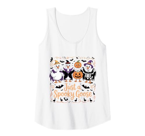 Damen Spooky Goose Funny Ghost Halloween Costume Tank Top Damen Spooky Goose Funny Ghost Halloween Costume Tank Top von Cute Halloween Goose Ghost Animal Costume