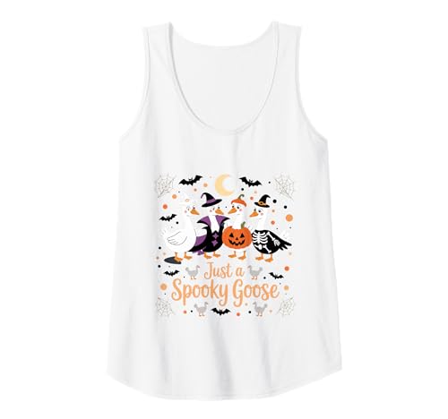 Damen Spooky Goose Funny Ghost Halloween Costume Tank Top Damen Spooky Goose Funny Ghost Halloween Costume Tank Top von Cute Halloween Goose Ghost Animal Costume