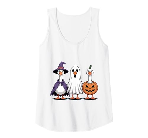 Damen Spooky Goose Funny Ghost Halloween Costume Tank Top Damen Spooky Goose Funny Ghost Halloween Costume Tank Top von Cute Halloween Goose Ghost Animal Costume