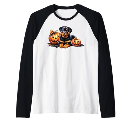 Halloween Pumpkins for Women and Men with Rottweiler Dog Raglan Halloween Pumpkins for Women and Men with Rottweiler Dog Raglan von Cute Halloween Rottweiler Gifts For Women Men Kids