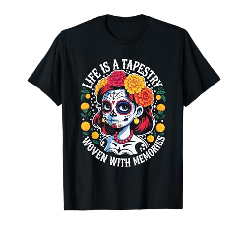 Halloween-Anime-Tag der Toten La Calavera Catrina Frauen T-Shirt von Cute Halloween Tees NYC
