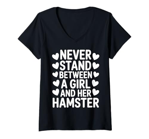 Damen Dieses Mädchen liebt Hamster T-Shirt mit V-Ausschnitt Damen Dieses Mädchen liebt Hamster T-Shirt mit V-Ausschnitt von Cute Hamster Cool Hamsters Designs
