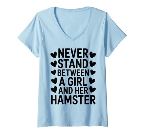 Damen Dieses Mädchen liebt Hamster T-Shirt mit V-Ausschnitt Damen Dieses Mädchen liebt Hamster T-Shirt mit V-Ausschnitt von Cute Hamster Cute Hamsters Design