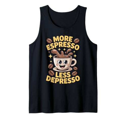 Lustiger Kaffee Spruch Espresso Stimmungssteigernd Zitat Frauen Männer Tank Top Lustiger Kaffee Spruch Espresso Stimmungssteigernd Zitat Frauen Männer Tank Top von Cute Happy Cup Morning Caffeine Beans Lover