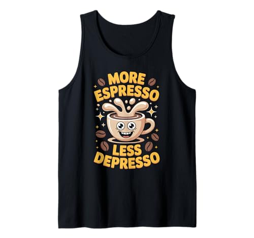 Lustiger Kaffee Spruch Espresso Stimmungssteigernd Zitat Frauen Männer Tank Top Lustiger Kaffee Spruch Espresso Stimmungssteigernd Zitat Frauen Männer Tank Top von Cute Happy Cup Morning Caffeine Beans Lover
