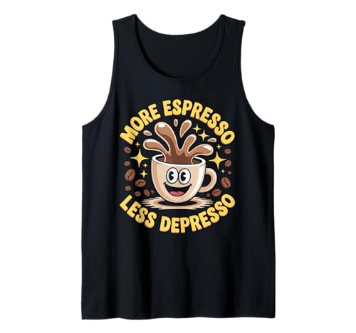 Lustiger Kaffee Spruch Espresso Stimmungssteigernd Zitat Frauen Männer Tank Top Lustiger Kaffee Spruch Espresso Stimmungssteigernd Zitat Frauen Männer Tank Top von Cute Happy Cup Morning Caffeine Beans Lover