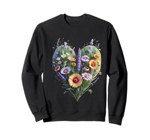 Niedliches Herz-Blumen-lustiges Unisex-Design für Männer und Frauen Sweatshirt von Cute Heart Flower Funny Unisex Design For Tee