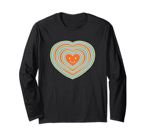 Colorful Heart Logo for Women and Teens Langarmshirt Colorful Heart Logo for Women and Teens Langarmshirt von Cute Heart Smiling Face Pattern Gear