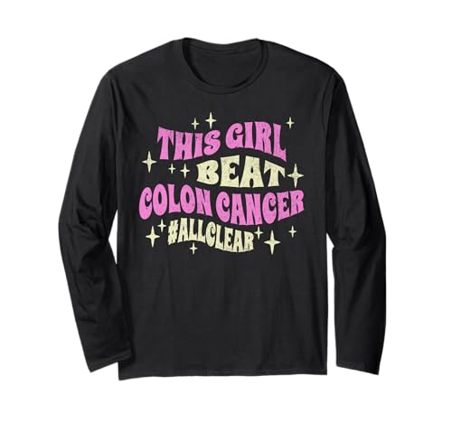 The Girl Beat Darmkrebs! Lustiger Darmkrebs Langarmshirt von Cute Hemicolectomy or Partial Colectomy Apparel