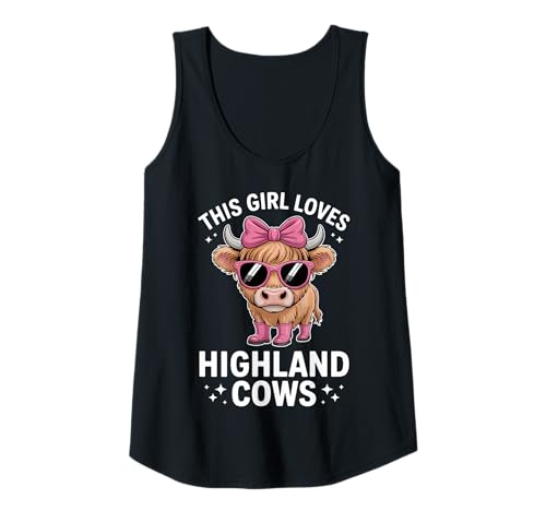 Damen Dieses Mädchen liebt Hochlandkühe Tank Top Damen Dieses Mädchen liebt Hochlandkühe Tank Top von Cute Highland Cow Farmer Funny Cow Lovers Designs