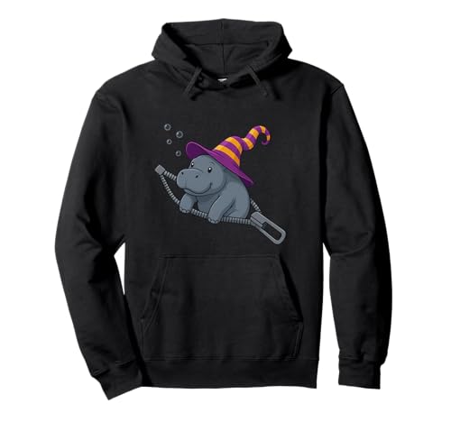Nilpferd Emerging from A Zipper Hippo Halloween Men Women Pullover Hoodie von Cute Hippo Clothing For Kids Tee