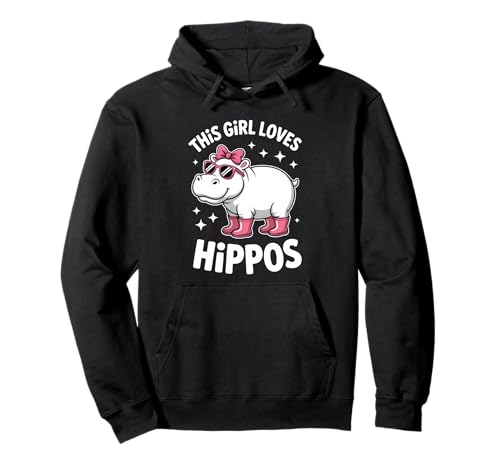 Dieses Mädchen liebt Nilpferde lustiges Nilpferd Pullover Hoodie Dieses Mädchen liebt Nilpferde lustiges Nilpferd Pullover Hoodie von Cute Hippo Fun Hippopotamus Girl Design