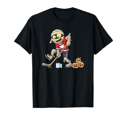 Lustige Hockey-Mumie, Halloween, Kinder, Herren, Damen T-Shirt von Cute Hockey Lovers Halloween Costume for Boy Girl