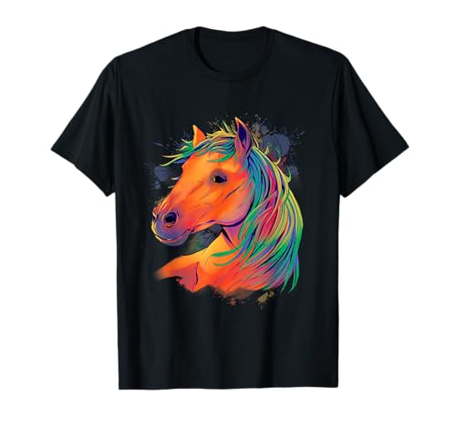 Pony Damen Reitbekleidung Mädchen Zubehör Pferd Reiter T-Shirt Pony Damen Reitbekleidung Mädchen Zubehör Pferd Reiter T-Shirt von Cute Horse Watercolor Graphic Design Artwork