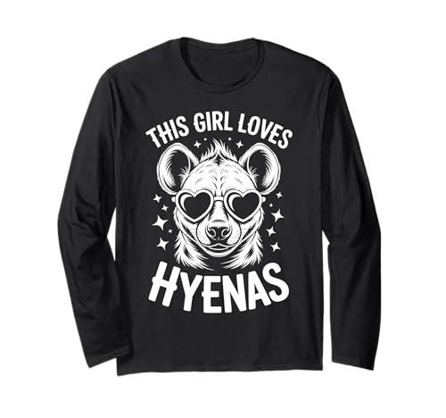 This Girl Loves Hyänas Funny Hyena Langarmshirt von Cute Hyenas Funny Hyena Design