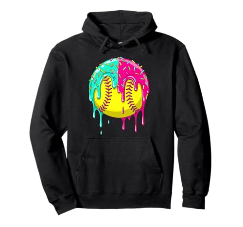 Softball und Mädchen Softball Stuff Softball Drip Girls Pullover Hoodie Softball und Mädchen Softball Stuff Softball Drip Girls Pullover Hoodie von Cute Ice Cream With Sprinkles Softball Drip Girls