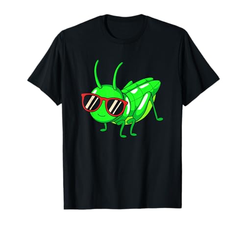 Grashüpfer trägt Brille Lustiges Insekt für Kinder T-Shirt Grashüpfer trägt Brille Lustiges Insekt für Kinder T-Shirt von Cute Insect Lover Gift Kids Funny Grasshopper