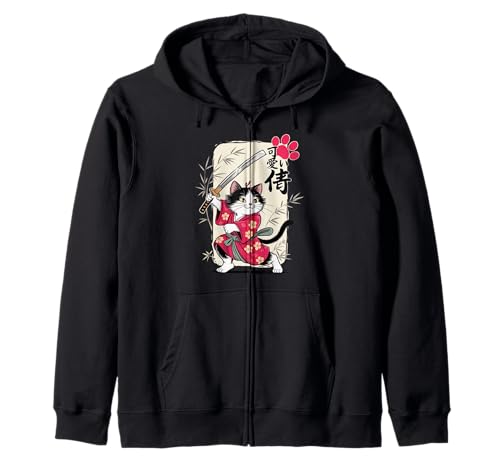 Kawaii Samurai Katze - Cute Japanese Katana - Women - Cat Girl Kapuzenjacke Kawaii Samurai Katze - Cute Japanese Katana - Women - Cat Girl Kapuzenjacke von Cute Japanese Chibi Samurai Cats
