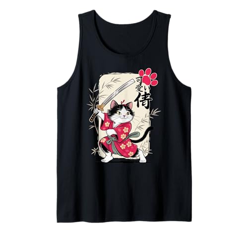 Kawaii Samurai Katze - Cute Japanese Katana - Women - Cat Girl Tank Top Kawaii Samurai Katze - Cute Japanese Katana - Women - Cat Girl Tank Top von Cute Japanese Chibi Samurai Cats