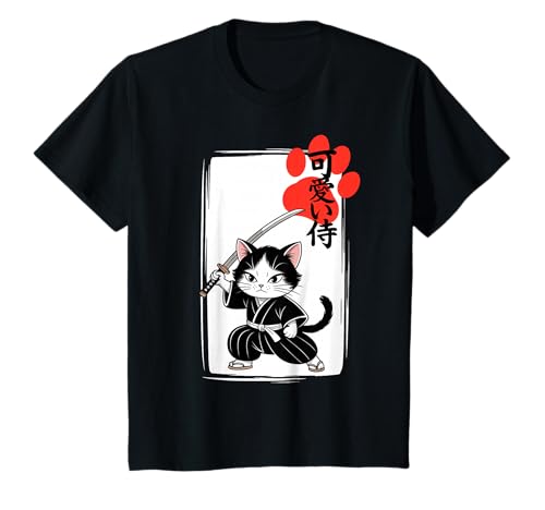 Kinder Kawaii Samurai Katze – süßes Japanisches Katana-Kätzchen T-Shirt Kinder Kawaii Samurai Katze – süßes Japanisches Katana-Kätzchen T-Shirt von Cute Japanese Chibi Samurai Cats